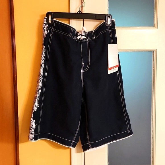 Speedo Speedry Watershorts Swim Trunks Navy Blue Size S NWT - Picture 1 of 7